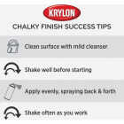 Krylon CHALKY FINISH 12 Oz. Ultra Matte Chalk Spray Paint, Classic White Image 3